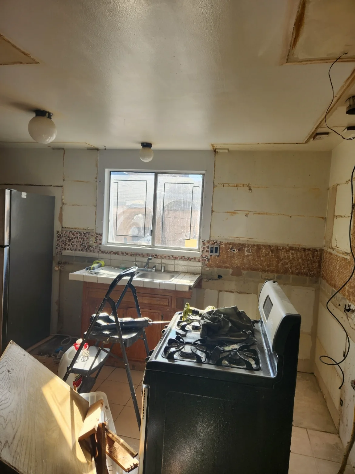 Kitchen demolition and preparation