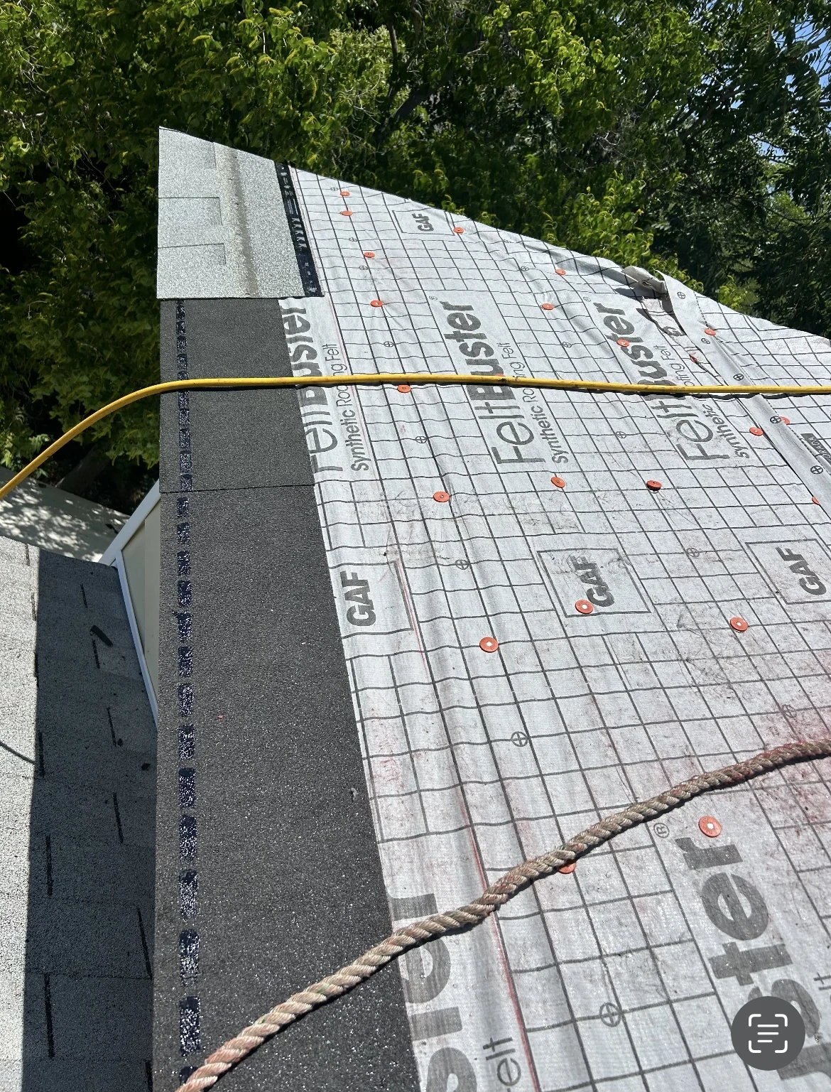 Northern California: Underlayment across the roof slope
