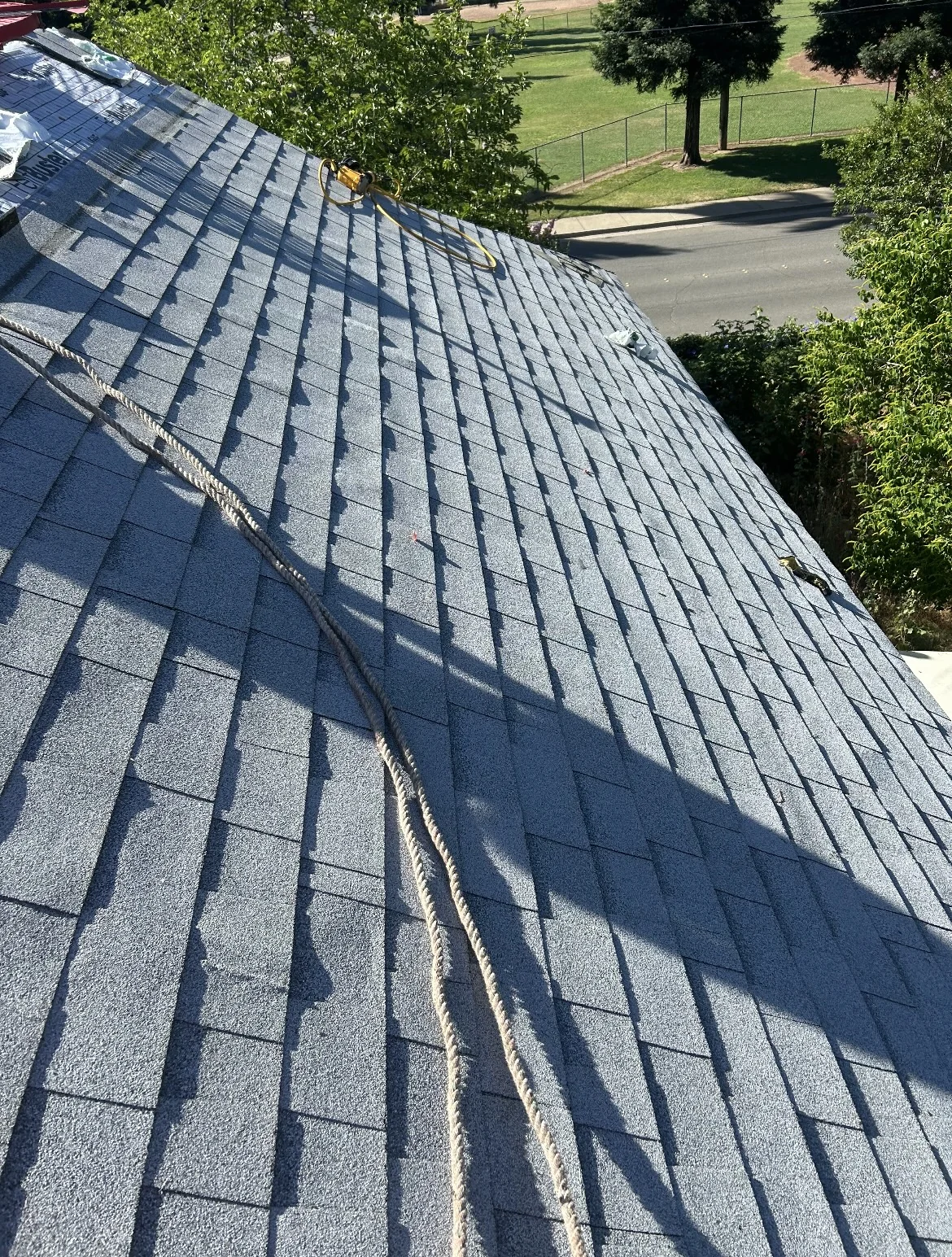 Northern California: Shingle installation in progress
