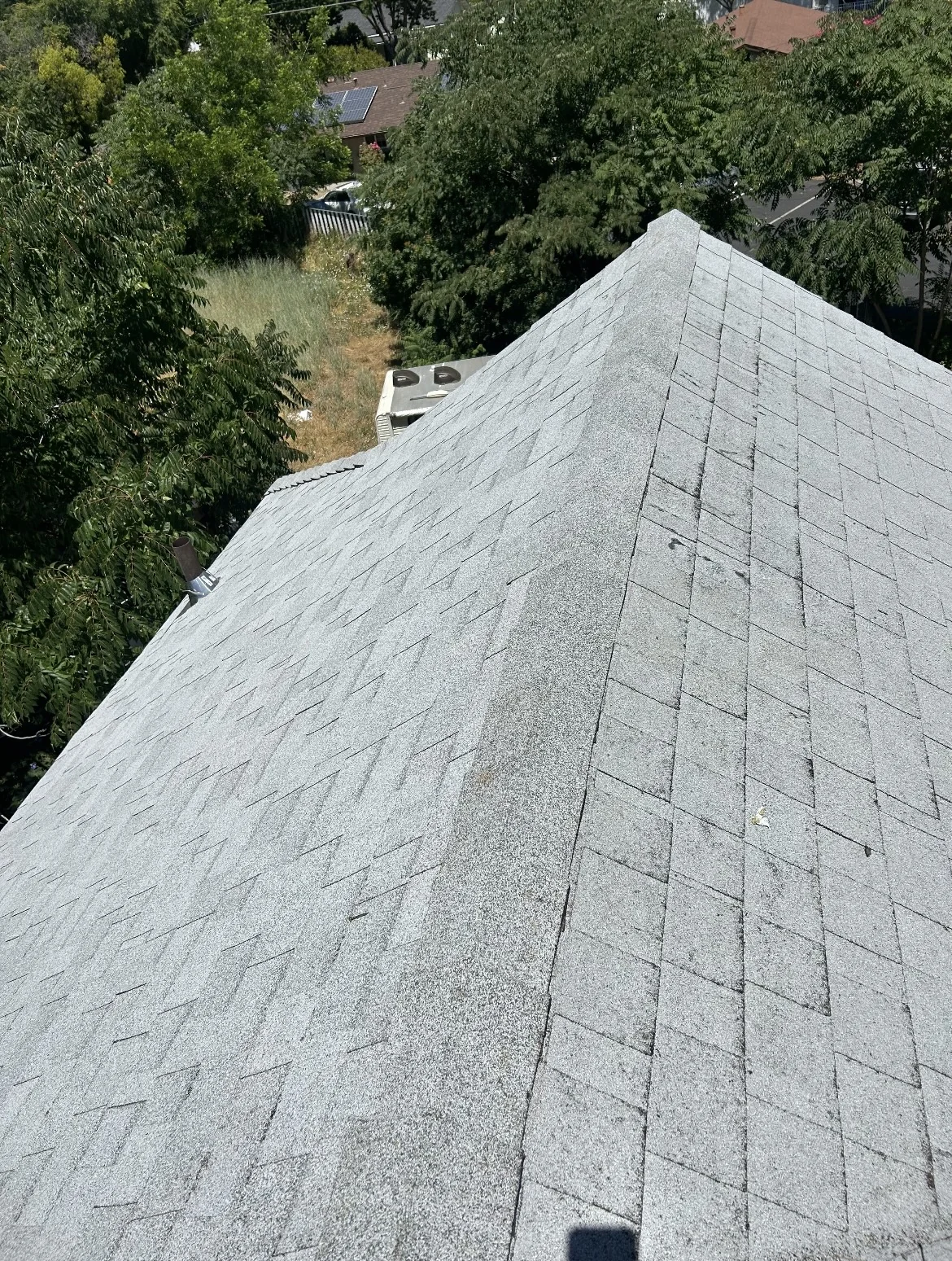Northern California: Finished roof slopes and ridge
