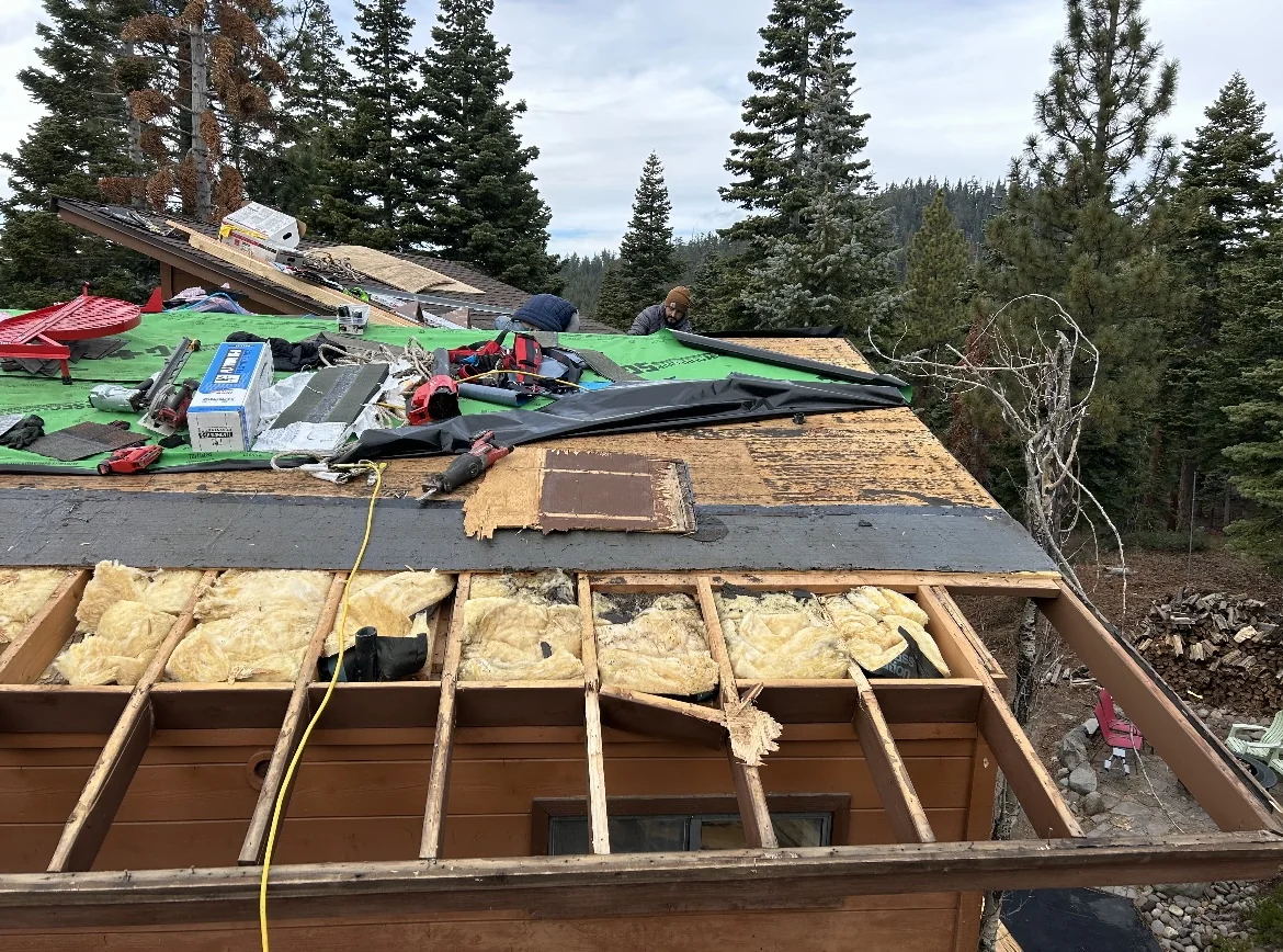 Lake Tahoe: Roof preparation and framing work